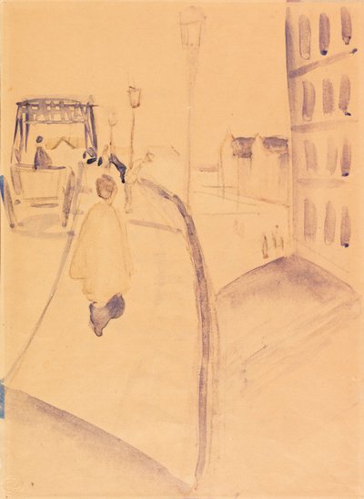 Viktoriabrücke akşam parıltısında by August Macke